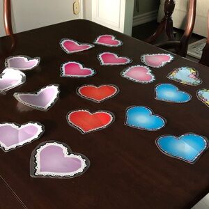 Colorful Heart-Shaped Cutouts